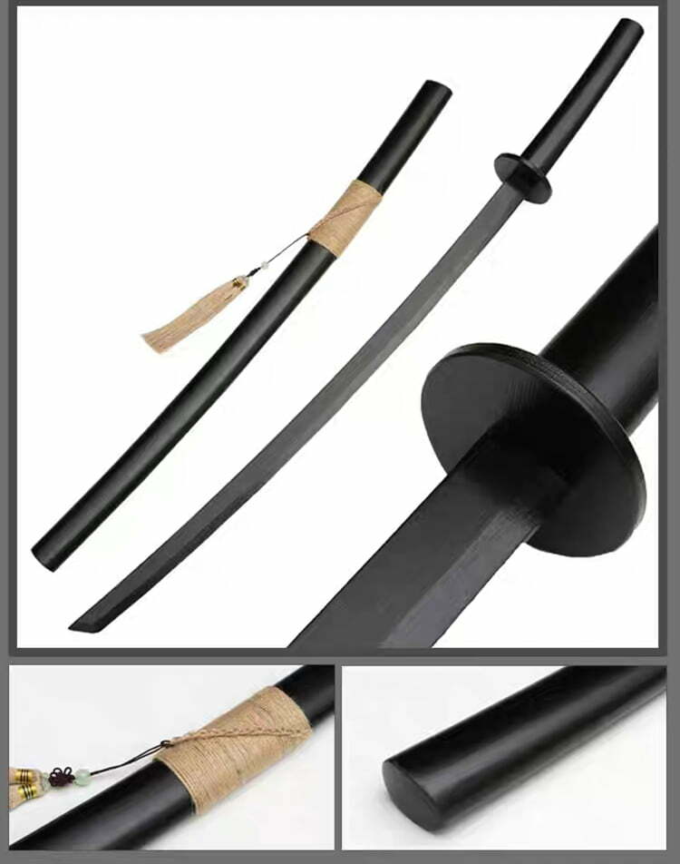Japanese Wooden Sword Training Swords Blunt Katana Survival Island