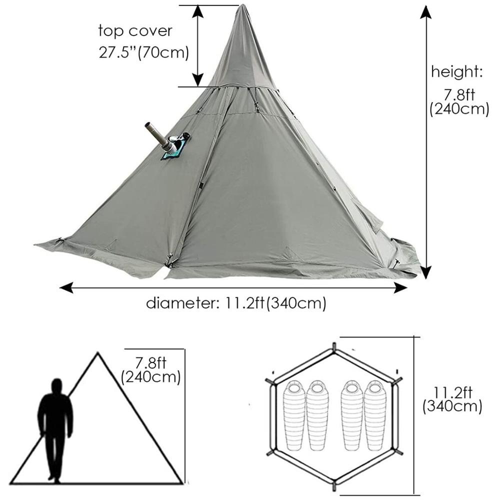 Winter Tent With Stove Jack Teepee Tent The Survival Island