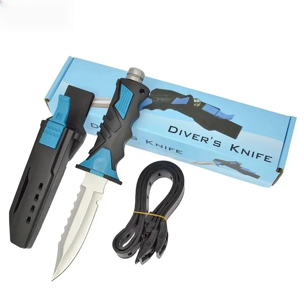 Dive Knife A scuba dive knife with leg strap, sheath and box.