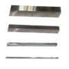 Five different thickness pieces of high speed tool steel material.