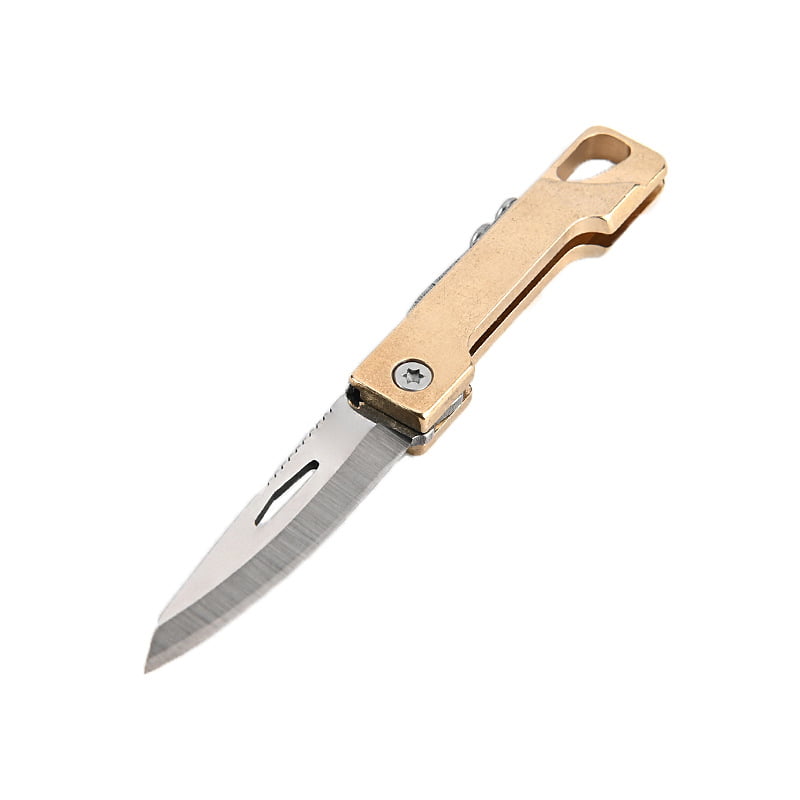thumbnail interactive-video image 1 of Rite Edge Mini Key Chain Folding Knife – 2.5" Partially Serrated Blade, 420 Stainless – Wholesale Lot Of 60 1 of 5