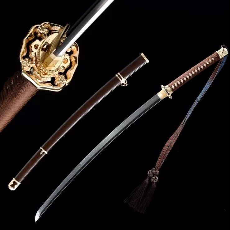 WW2 Katana A Japanese WW2 Katana displayed next to its scabbard.