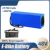 A 48v 40ah lithium ion battery with charger and battery specifications listed.