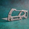A carabiner multi tool knife combo.