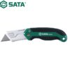 A retractable folding utility knife with brand name logo.