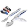 A spoon fork knife all in one kids multitool