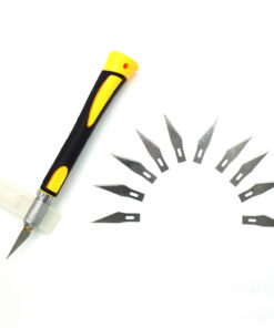 A precision knife with spare razor blades.