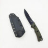 A fixed blade survival next next to its sheath.