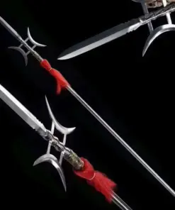 A Chinese halberd weapon polearm.