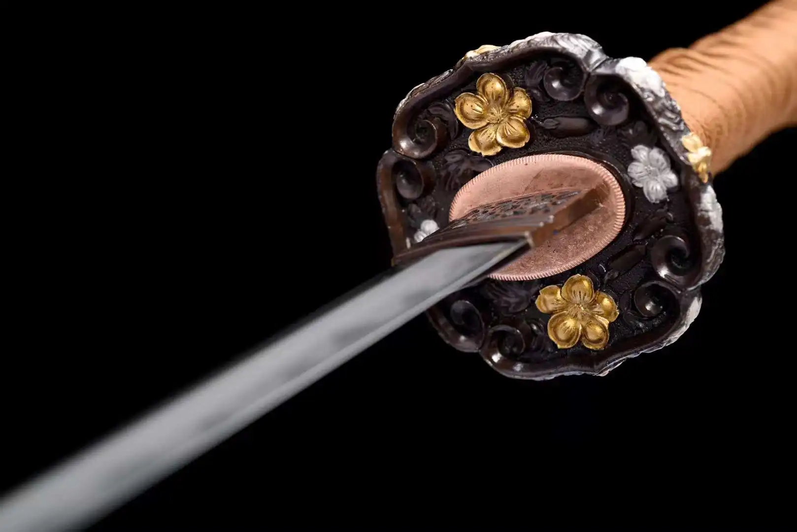 thumbnail image 2 of Tachi Katana Sword 1060 Carbon Steel Blade/Stainless-Steel Guard & Pom – Highlander Knives And Swords 2 of 12