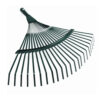 A green leaf rake.