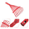 A small garden rake with product highlights below.