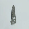 A replacement Damascus steel folding knife blank.