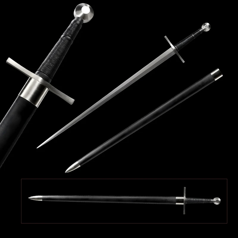 Knight's Sword A Knight's sword, displayed next to its scabbard, along with the same sword show below sheath.