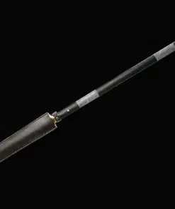 A small spear weapon, with its spear-head sheathed.