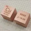 Two pure red copper cube blocks.