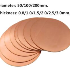 Multiple red copper disk plates.