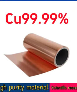 A 99.99% pure copper foil sheet roll.