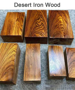 Multiple sized blocks of desert ironwood timber.
