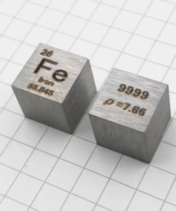 Two pure iron cube blocks.