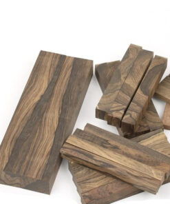 Multiple blocks of Ziricote wood.