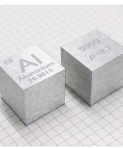 Two pure aluminum cube blocks.