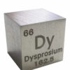 A pure dysprosium metal cube.