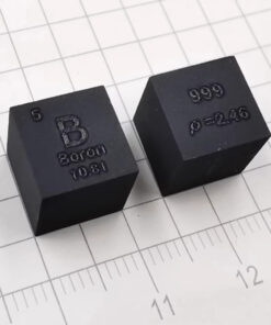 Two pure boron cube blocks.