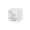 A pure chromium cube block sample.