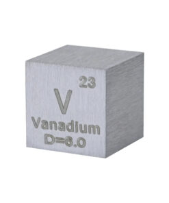 A 99.9% pure Vanadium cube block sample.