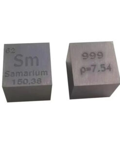 Two pure samarium cube samples.
