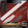 Two Nessmuk skinner knife models, displayed alongside a ruler.
