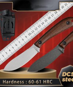 Two Nessmuk skinner knife models, displayed alongside a ruler.
