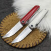 Two folding Tanto knife models.