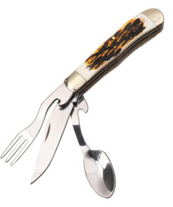 A folding hobo knife fork spoon.