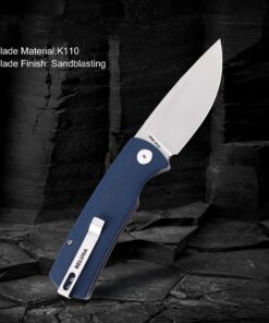 A folding camping knife with clip.