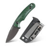 A small edc fixed blade knife with sheath.