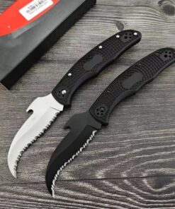 Two serrated emt knife models displayed.