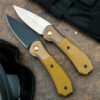 Two folding pocket clip knife models displayed.