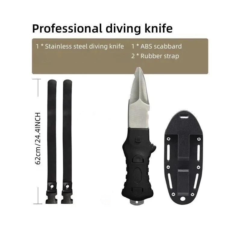 Diver Knife A small diver knife with leg strap and sheath.