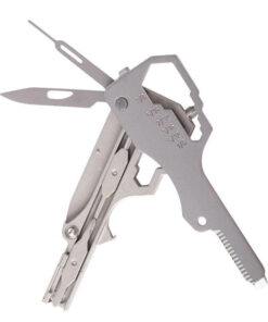 A mini knife keychain multifunction tool.