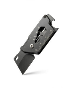 A mini multitool keychain knife.