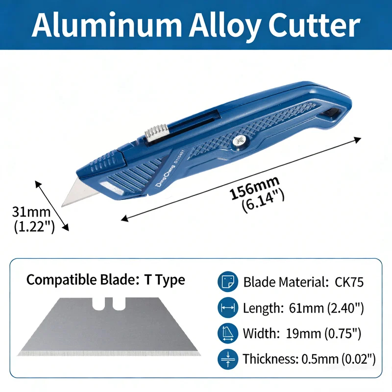 Heavy Duty Utility Knife A retractable heavy duty utility knife.