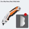 A utility retractable knife with replacement blades.