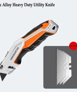 A utility retractable knife with replacement blades.