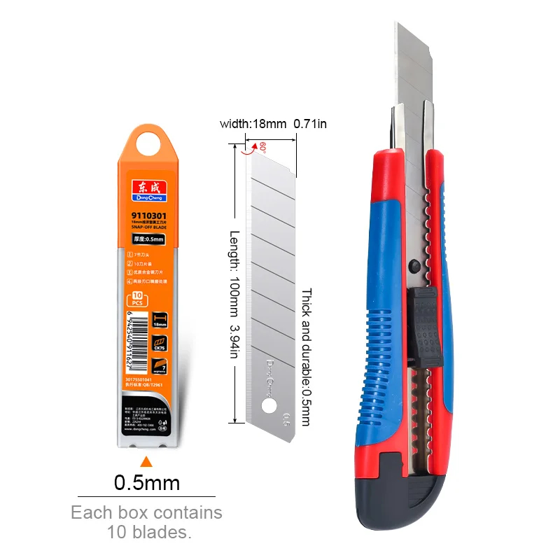 Retractabe Utility Knife A retractabe utility knife with spare snap off blade pack.