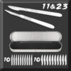 A precision scalpel set with replacement razor blades.