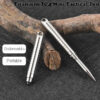 A titanium tactical pen for self defense.