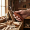 A wood carving hook knife tool.