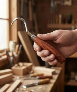 A wood carving hook knife tool.
